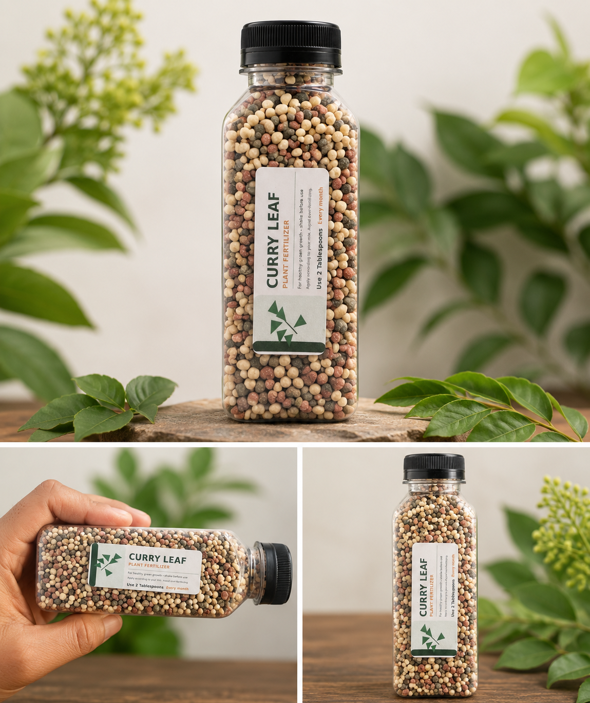 Curry Leaf Plant Fertilizer | Premium Slow Release Granules | Indoor & Outdoor Curry Tree Food | Healthy Leaf Growth | 12 oz Bottle