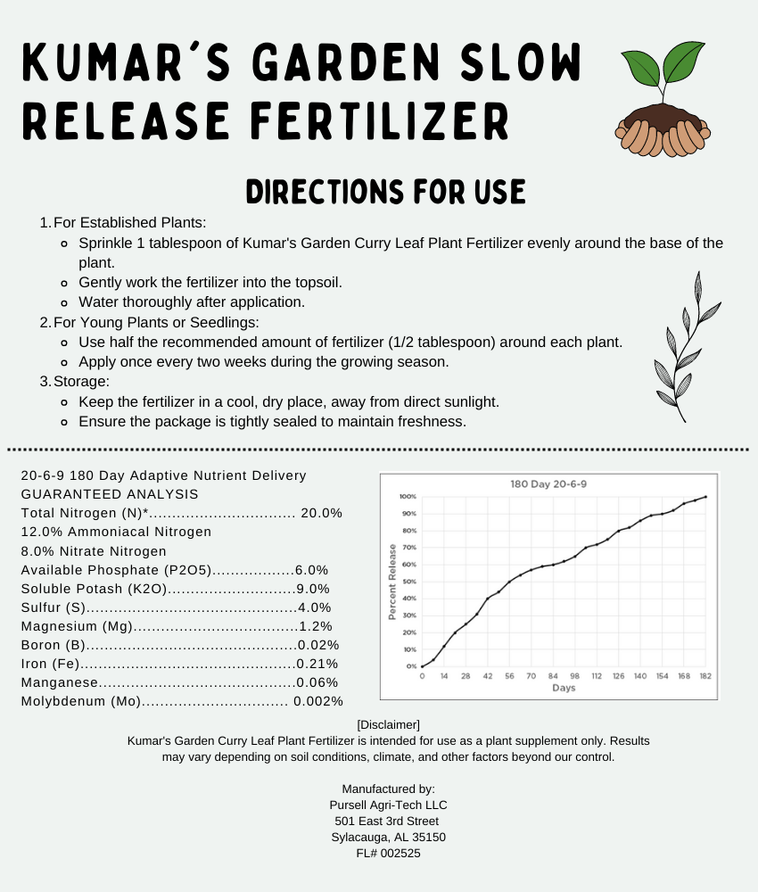 Curry Leaf Plant Fertilizer